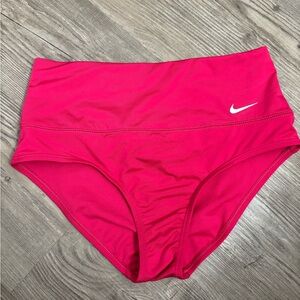 Nike Pink High-Waisted Bikini Bottoms